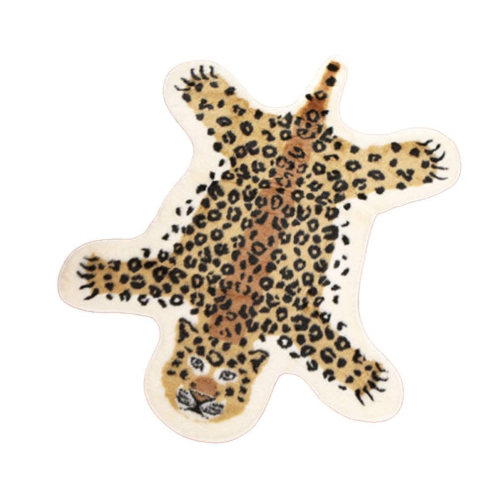 Amazon｜豹柄ラグ ヒョウ柄 カーペット フロアマット 洗える四季通用